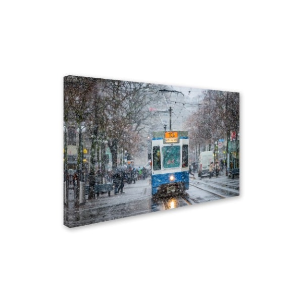 Attila Szabo 'Morning In Zurich' Canvas Art,22x32